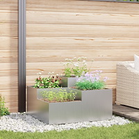 vidaXL Planteringslåda för utomhusbruk 80x80x48 cm galvaniserat stål