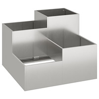 vidaXL Planteringslåda för utomhusbruk 100x100x60 cm väderbeständ.stål