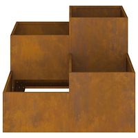 vidaXL Planteringslåda för utomhusbruk 100x100x60 cm väderbeständ.stål