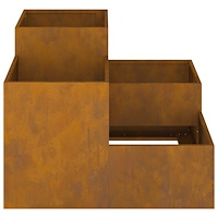 vidaXL Planteringslåda för utomhusbruk 100x100x60 cm väderbeständ.stål
