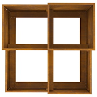vidaXL Planteringslåda för utomhusbruk 100x100x60 cm väderbeständ.stål