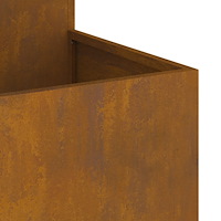 vidaXL Planteringslåda för utomhusbruk 100x100x60 cm väderbeständ.stål