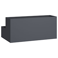 vidaXL Planteringslåda för utomhus 2-skikt 100x60x45 cm antracit stål