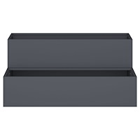 vidaXL Planteringslåda för utomhus 2-skikt 100x60x45 cm antracit stål