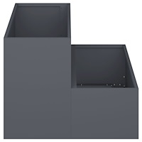 vidaXL Planteringslåda för utomhus 2-skikt 100x60x45 cm antracit stål