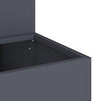 vidaXL Planteringslåda för utomhus 2-skikt 100x60x45 cm antracit stål