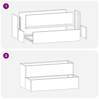 vidaXL Planteringslåda för utomhus 2-skikt 100x60x45 cm antracit stål