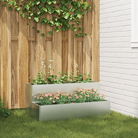 vidaXL 2-Tiers Trädgårdsblomkruka, 100x60x45 cm, Gjord av Galvaniserad Stål