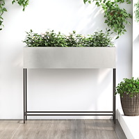 vidaXL Upphöjd Trädgårdsplanterare 100x26x82 cm Rostfritt Stål