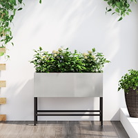 vidaXL Upphöjd Trädgårdsplanterare 60x26x45 cm Rostfritt Stål