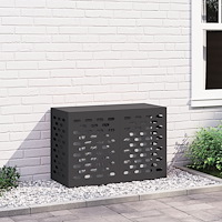 vidaXL Luftkonditioneringsskydd svart 90x40x60 cm stål