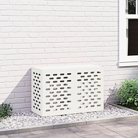 vidaXL Airconditioneröverdrag - Vitt, 90x40x60 cm, Tillverkat av Stål