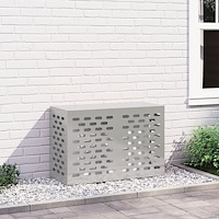 vidaXL Luftkonditioneringsskydd 90x40x60 cm rostfritt stål