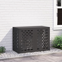 vidaXL Luftkonditioneringsskydd svart 100x50x70 cm