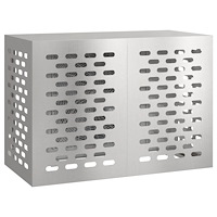 vidaXL Luftkonditioneringsskydd 100x50x70 cm rostfrittstål
