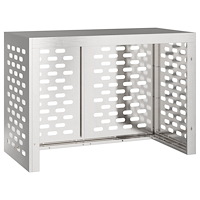 vidaXL Luftkonditioneringsskydd 100x50x70 cm rostfrittstål