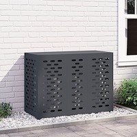 vidaXL Luftkonditioneringsskydd antracit 110x50x80 cm stål