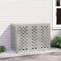vidaXL Luftkonditioneringsskydd 110x50x80 cm Rostfritt Stål