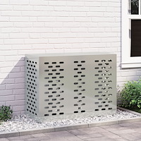 vidaXL Luftkonditioneringsskydd 110x50x80 cm galvaniserat stål