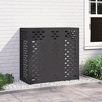 vidaXL Luftkonditioneringsskydd svart 110x50x105 cm