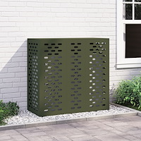 vidaXL Air Conditioner Cover - Olivgrön, 110x50x105 cm, Stål