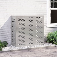vidaXL Luftkonditioneringsskydd 110x50x105 cm rostfritt stål