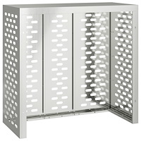 vidaXL Luftkonditioneringsskydd 110x50x105 cm galvaniserat stål