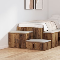 vidaXL Förvaringsskåp Gamla Trä 127x41x40 cm Konstruerat Trä