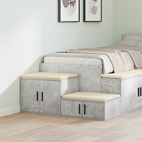 vidaXL Förvaringsskåp i betonggrått 103x41x40 cm av konstruerat trä