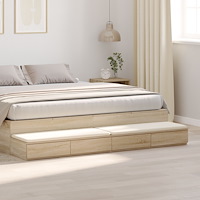 vidaXL Sänglådor Sonoma Ek 200x36,5x16,5 cm Konstruerat trä