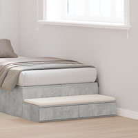 vidaXL Sänglådor Betonggrå 80x36,5x16,5 cm Konstruerat trä
