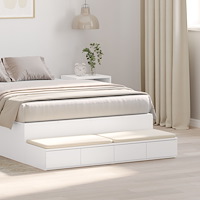 vidaXL Sänglådor vit 120x36,5x16,5 cm konstruerat trä