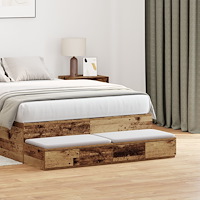 vidaXL Sänglådor återvunnet trä 120x36,5x16,5 cm konstruerat trä