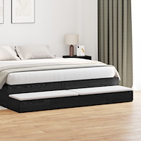 vidaXL Sänglådor Svarta 180x36,5x16,5 cm i Byggt Trä