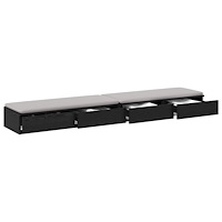 vidaXL Sänglådor Svarta 180x36,5x16,5 cm i Byggt Trä