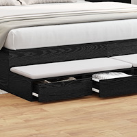 vidaXL Sänglådor Svarta 180x36,5x16,5 cm i Byggt Trä