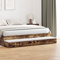 vidaXL Sänglådor i Rökt Ek 180x36,5x16,5 cm Av Trä