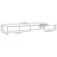 vidaXL Sänglådor Sonoma Ek 135x36,5x16,5 cm Tillverkad i trä