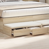vidaXL Sänglådor Sonoma Ek 135x36,5x16,5 cm Tillverkad i trä