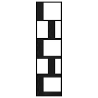 vidaXL Bokhylla 5 hyllplan svart ek 45x23,5x162,5 cm konstruerat trä