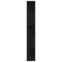 vidaXL Bokhylla 5 hyllplan svart ek 45x23,5x162,5 cm konstruerat trä
