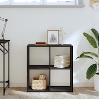 vidaXL Bokhylla Svart Ek 68,5x32x68,5 cm Konstruerat Trä