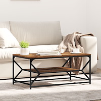 vidaXL Kaffeebord med hylla i gammalt trä 90x50x40 cm - Konstruerat trä