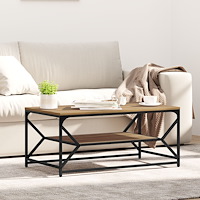 vidaXL Kaffeebord med hylla, artisan ek, 90x50x40 cm av konstruerat trä