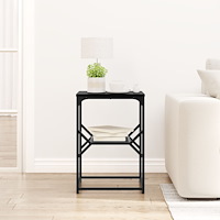 vidaXL Sängbord svart ek 41x40x60 cm konstruerat trä