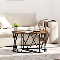 vidaXL Kaffeebord i Rökt Ek 80x80x42 cm Ingenjörsapparat