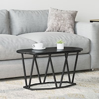 vidaXL Kaffeebord Svart Ek 80x40x40,5 cm Byggt i Trä och Metall