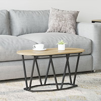 vidaXL Kaffebord Sonoma Ek 80x40x40,5 cm - Trä och Metall