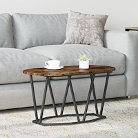 vidaXL Kaffeebord i Rökt Ek 80x40x40,5 cm i Ingenjörsträ och Metall