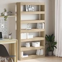 vidaXL Bokhylla Sonoma Ek Konstruerat Trä 100 x 30 x 198 cm Hyllor